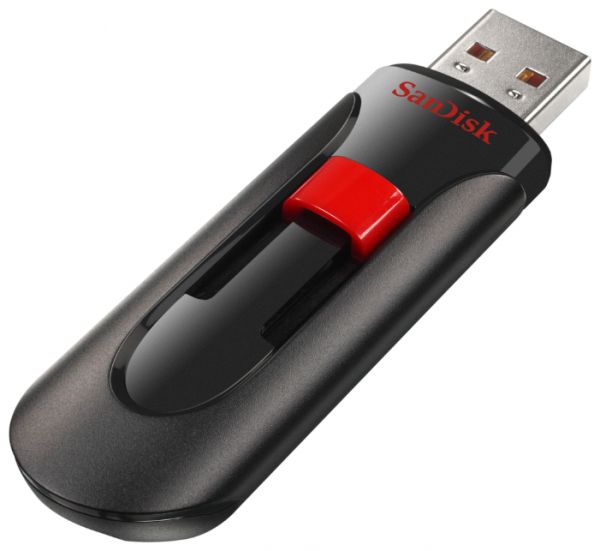 Флешка Sandisk Cruzer Glide 128Гб черный, красный