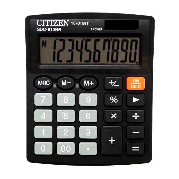 Калькулятор Citizen SDC-810NR черный